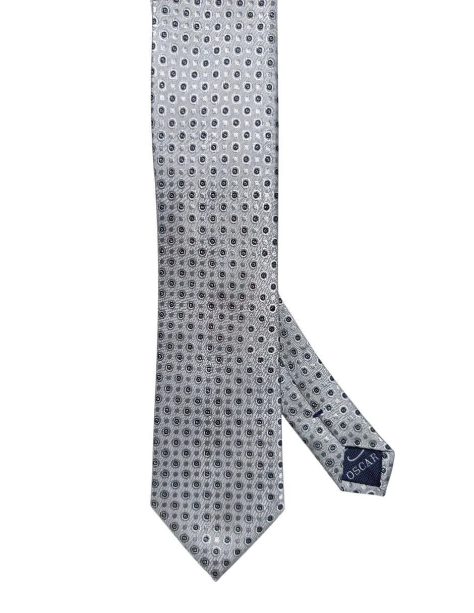 CORBATA O DE LA RENTA GEOMÉT, PLATEADOA