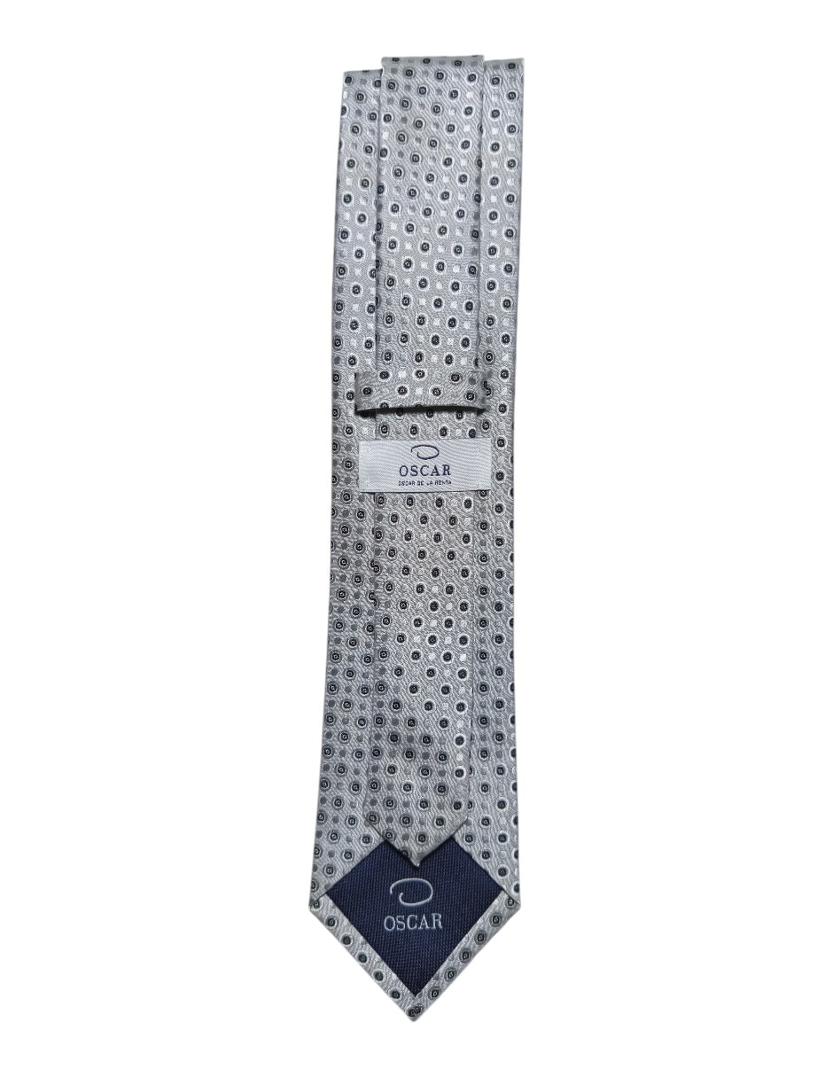 CORBATA O DE LA RENTA GEOMÉT, PLATEADOA
