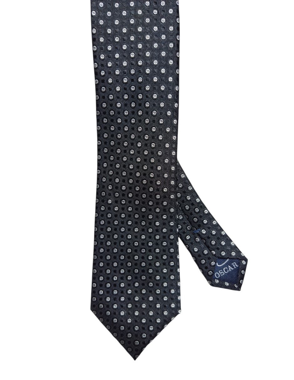 Corbata regular de seda estampada para hombre