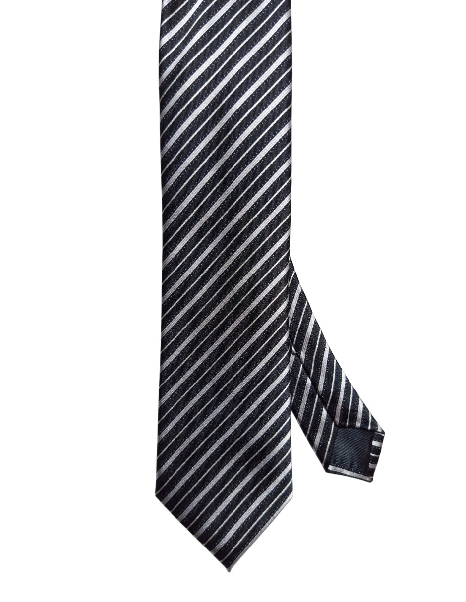 Corbata regular de seda estampado a rayas para hombre Corbata regular de seda estampado a rayas para hombre