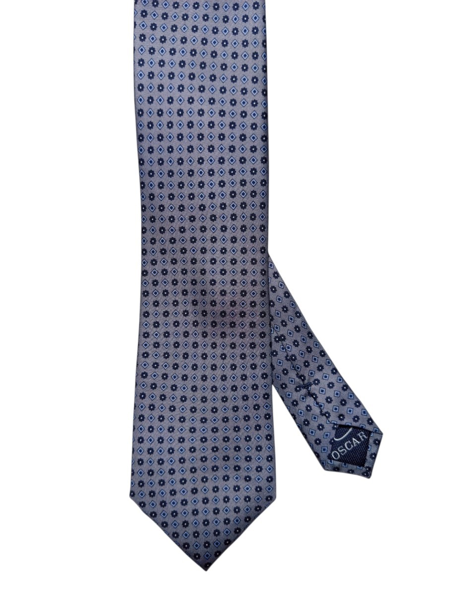 Corbata regular de seda estampado geométrico para hombre Corbata regular de seda estampado geométrico para hombre