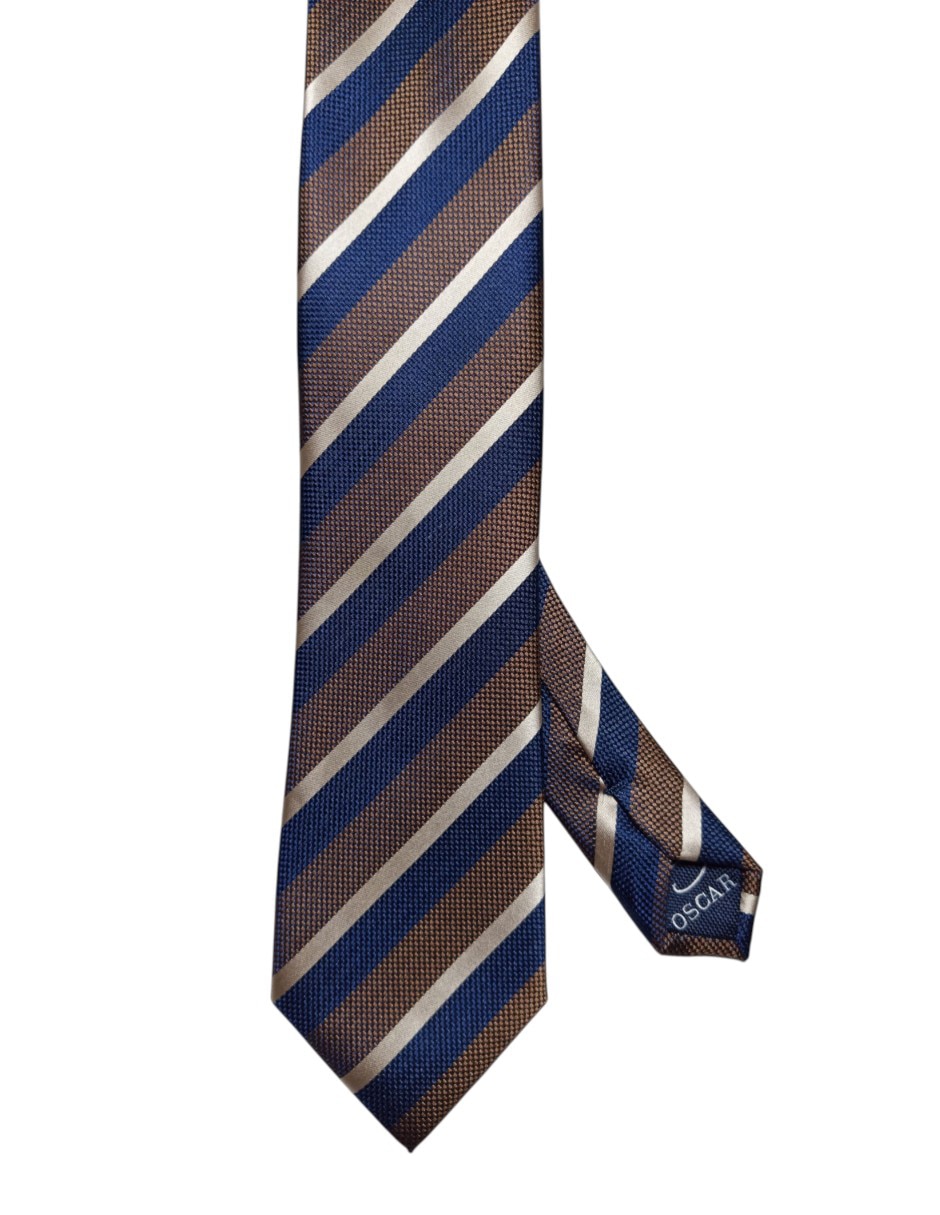 Corbata regular de seda estampada a rayas para hombre Corbata regular de seda estampada a rayas para hombre