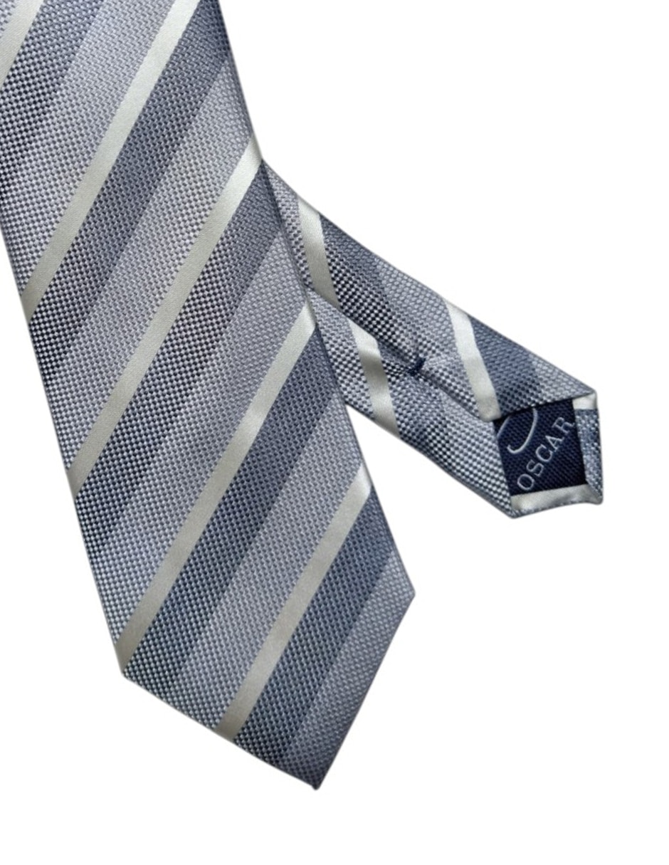 CORBATA O DE LA RENTA A RAYAS RE, GRISS