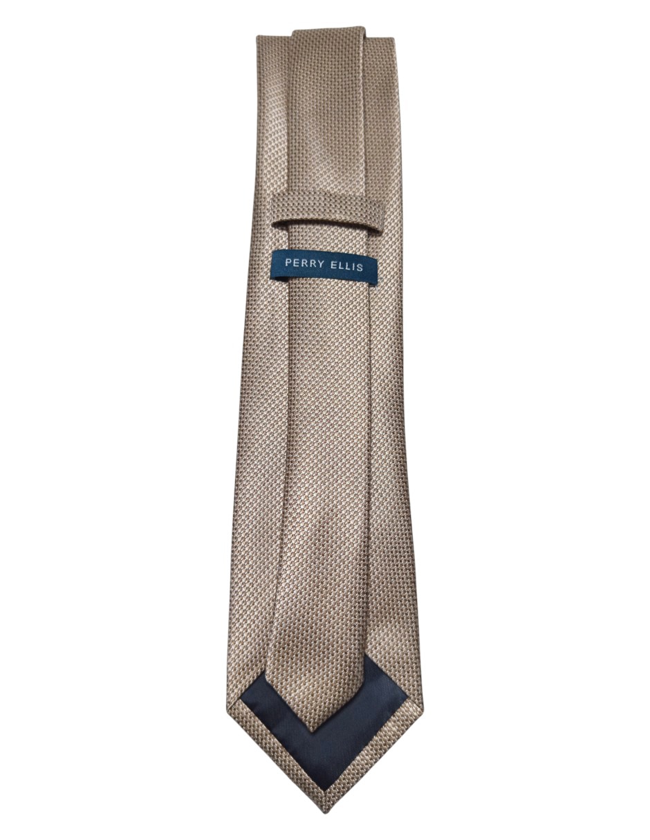 CORBATA PERRY ELLIS LISO REGULA, TAUPE