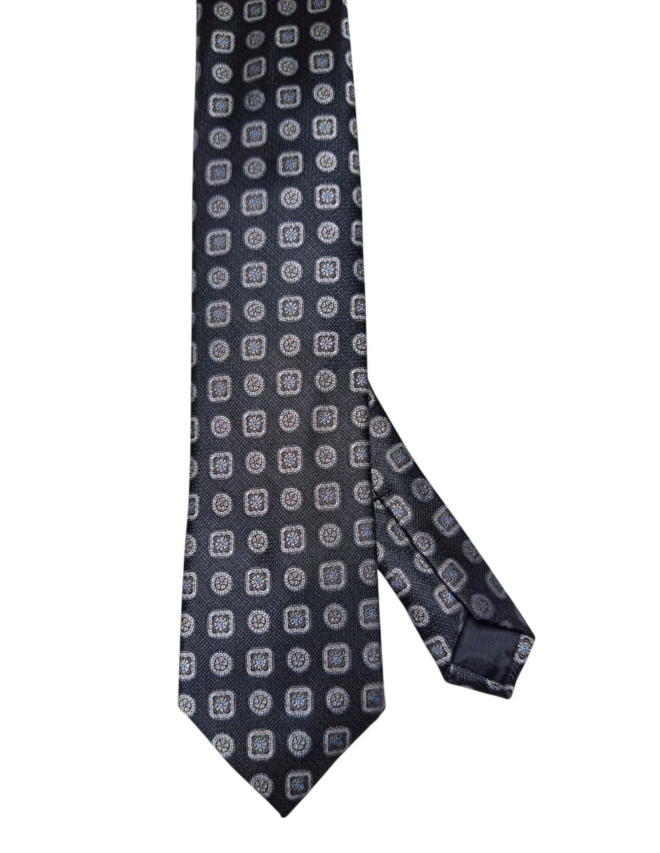 Corbata regular de seda estampado floral para hombre Corbata regular de seda estampado floral para hombre