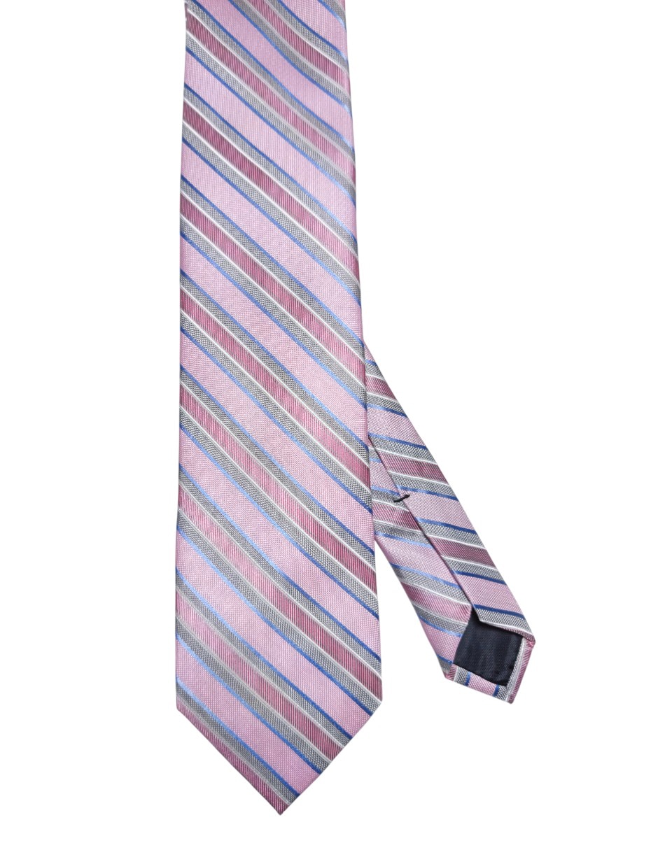 Corbata regular de seda estampado a rayas para hombre Corbata regular de seda estampado a rayas para hombre