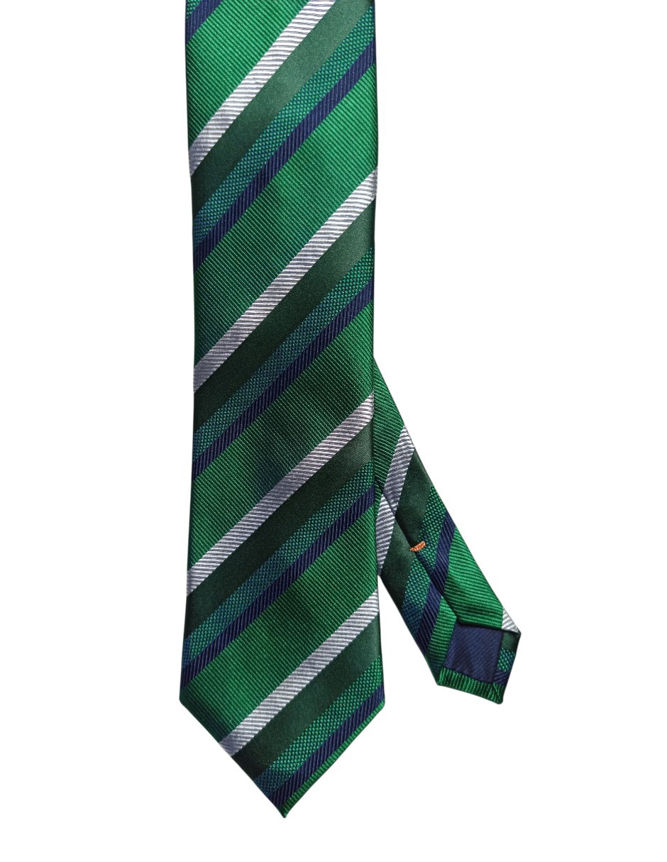 Corbata regular de seda estampado a rayas para hombre Corbata regular de seda estampado a rayas para hombre