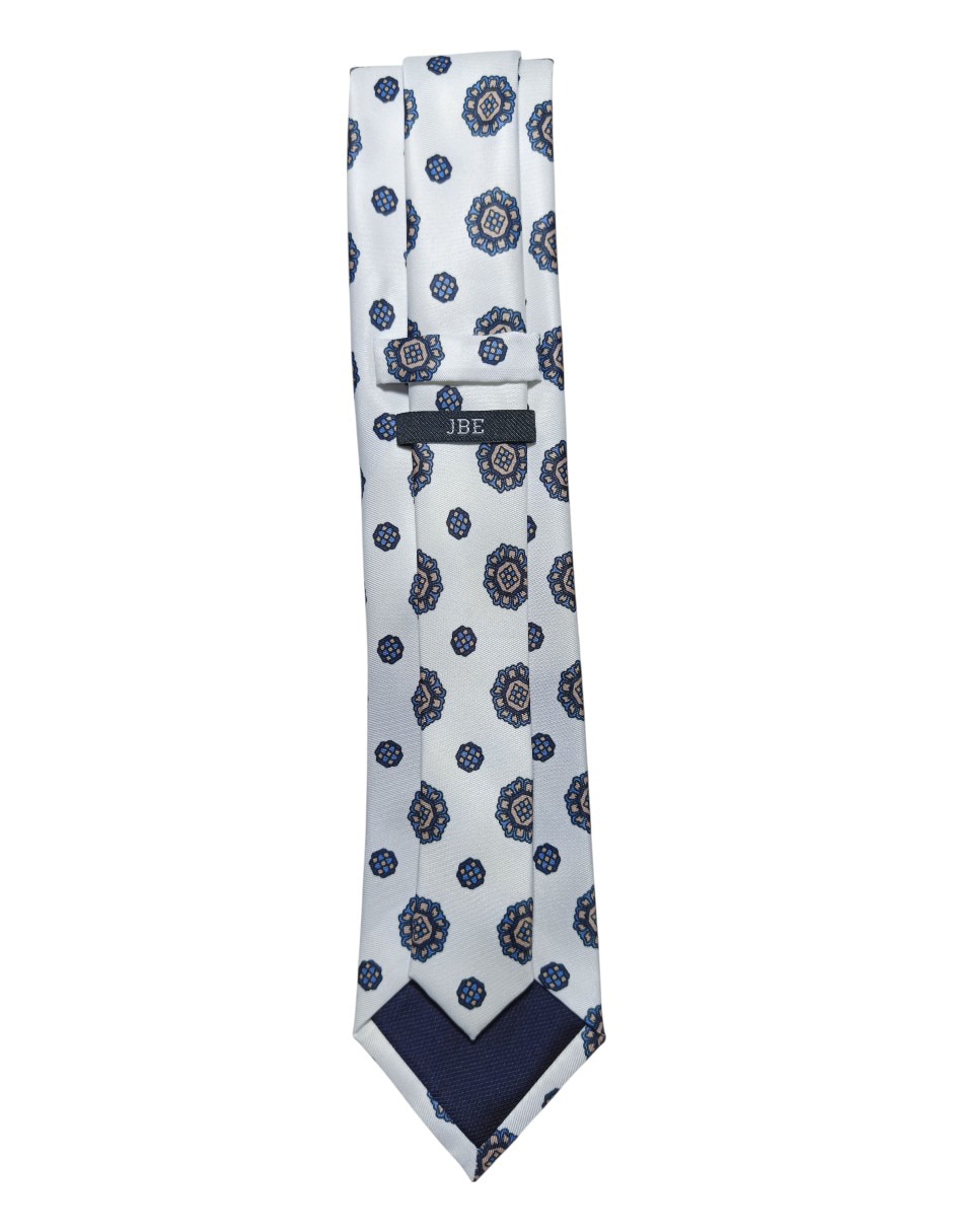CORBATA JBE FLORAL REGULAR SED, BLANCO