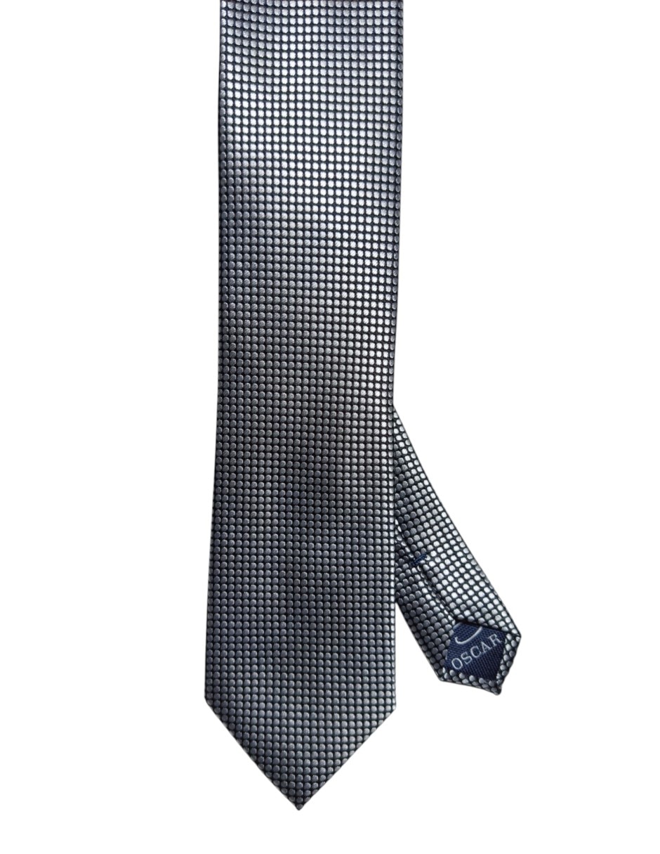Corbata regular de seda estampado lunares para hombre
