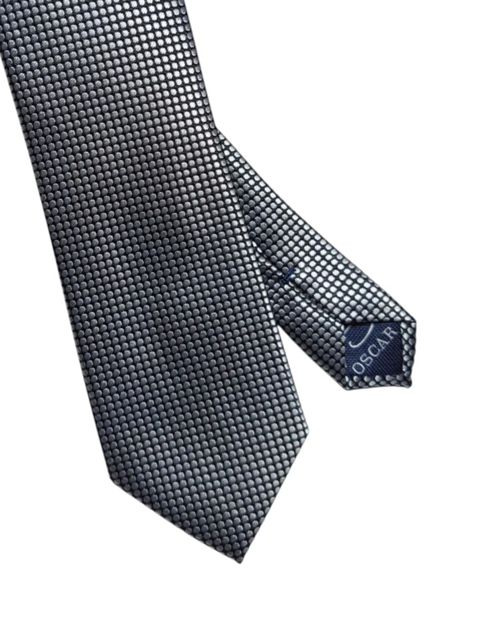 Corbata regular de seda estampado lunares para hombre 2