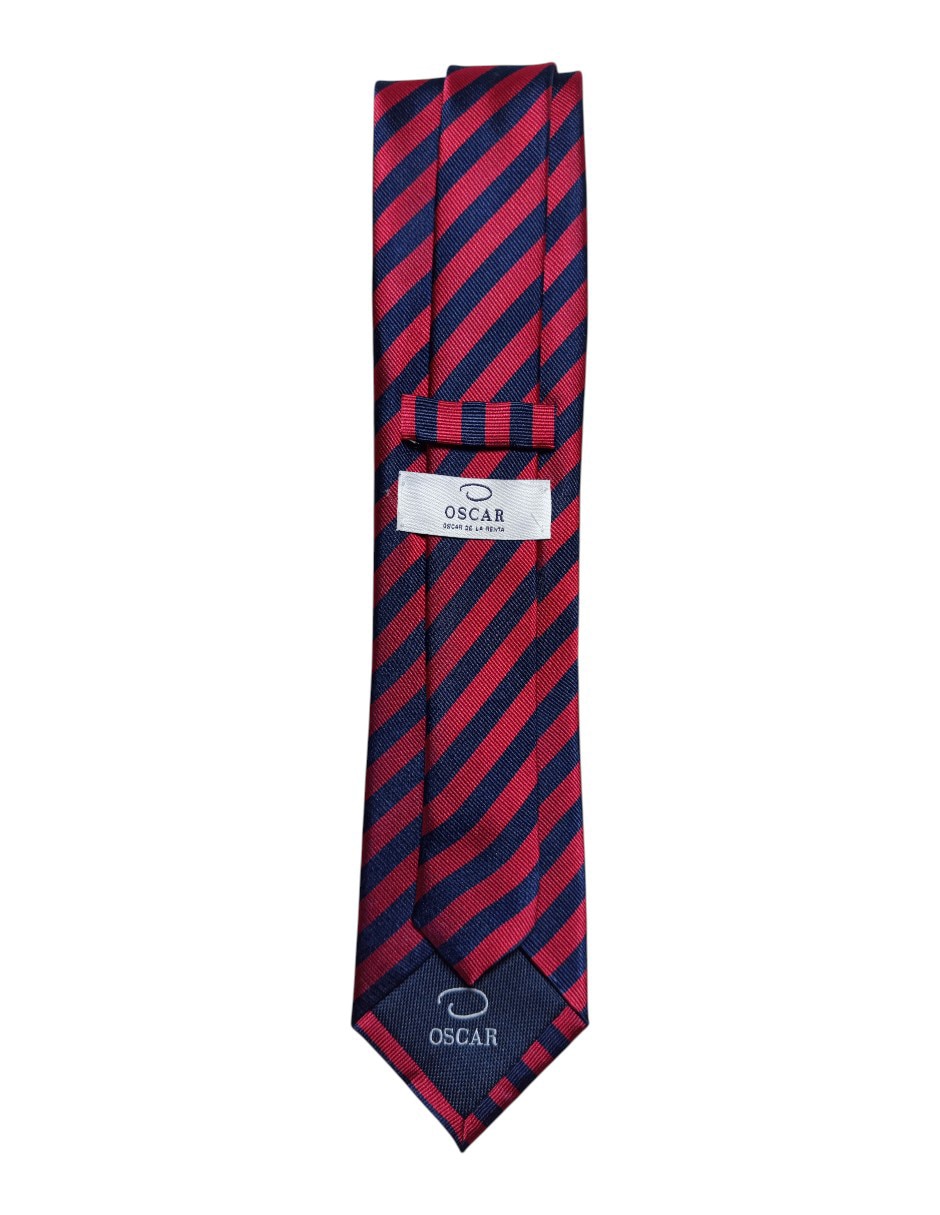 Corbata regular de seda estampada a rayas para hombre 3
