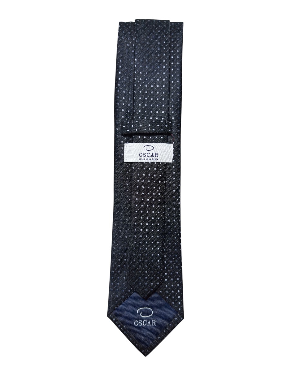 Corbata regular de seda estampado geométrico para hombre 3