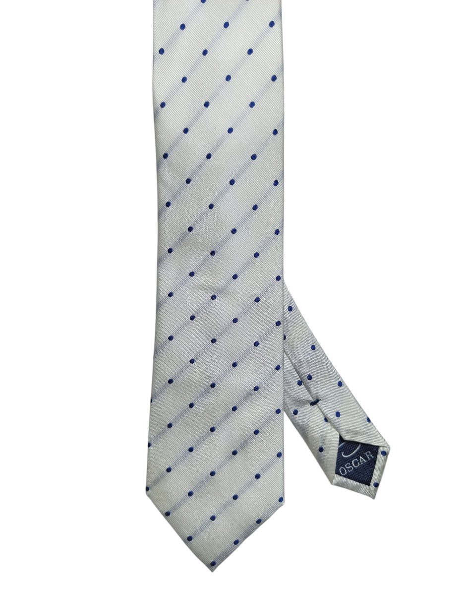 Corbata regular de seda Estampado Lunares para hombre 1