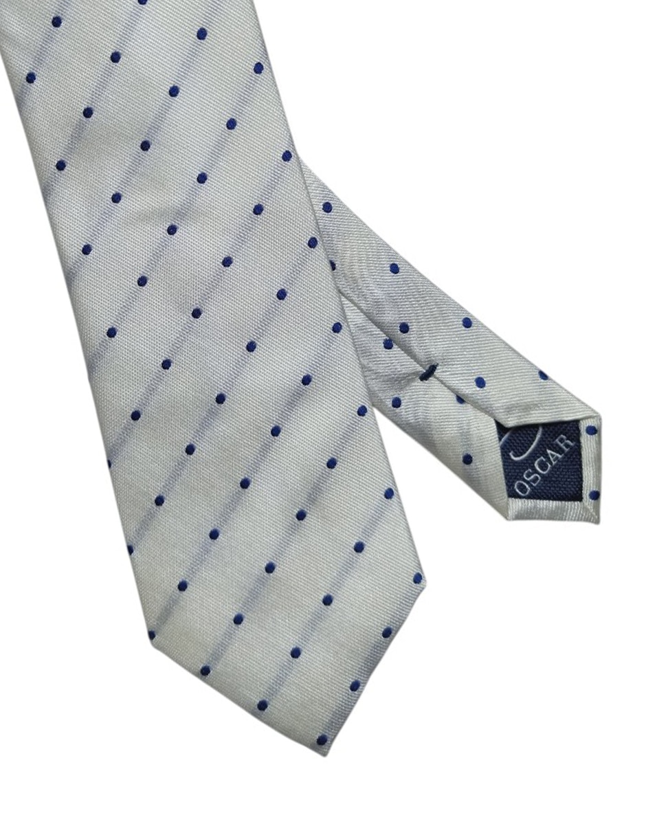 Corbata regular de seda Estampado Lunares para hombre 2
