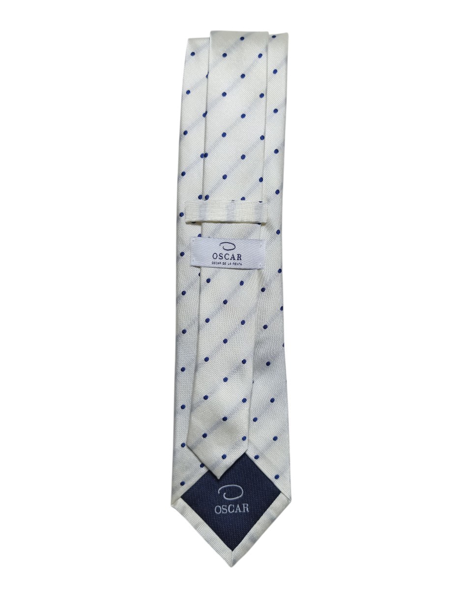 Corbata regular de seda Estampado Lunares para hombre 3