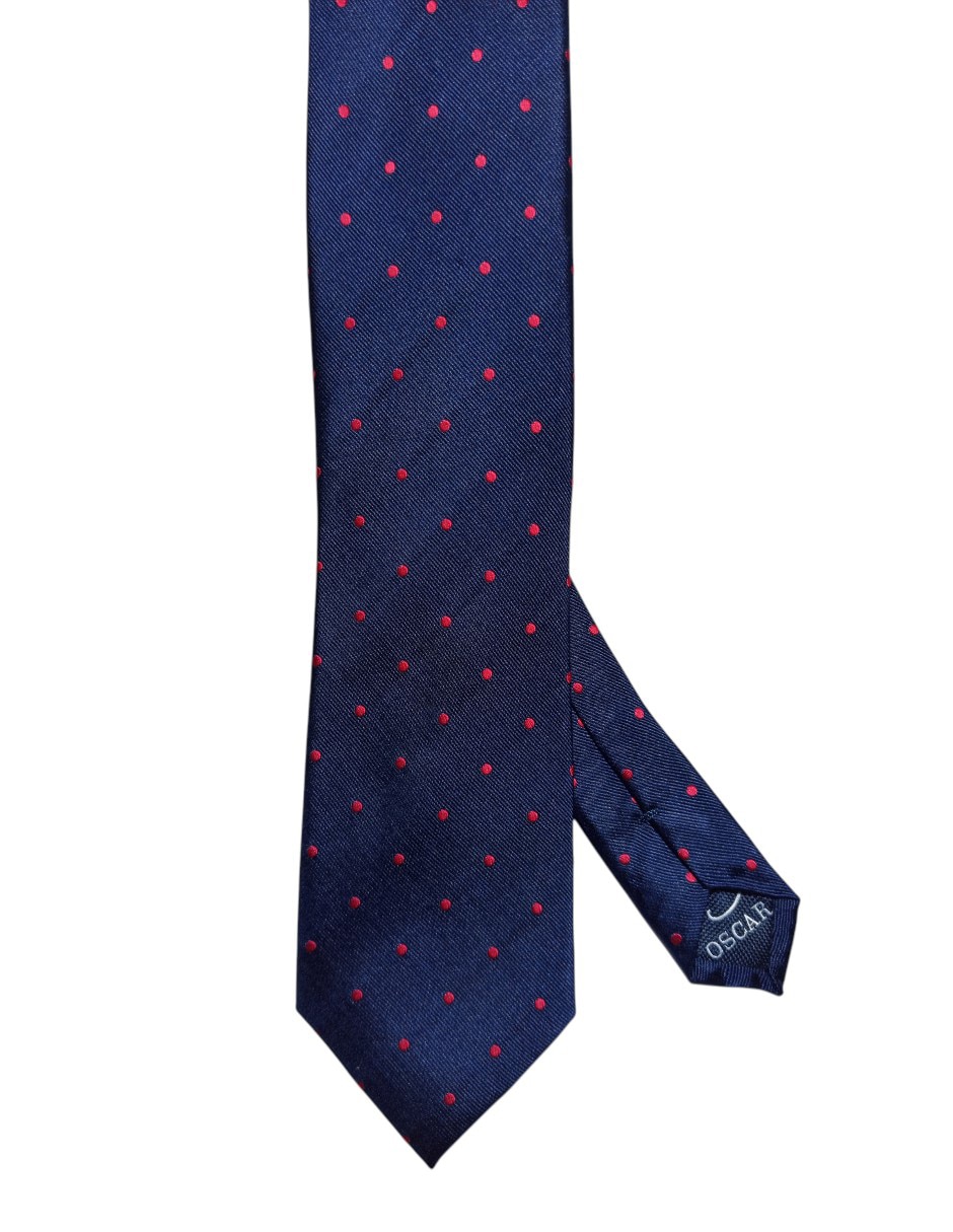 Corbata regular de seda Estampado Lunares para hombre
