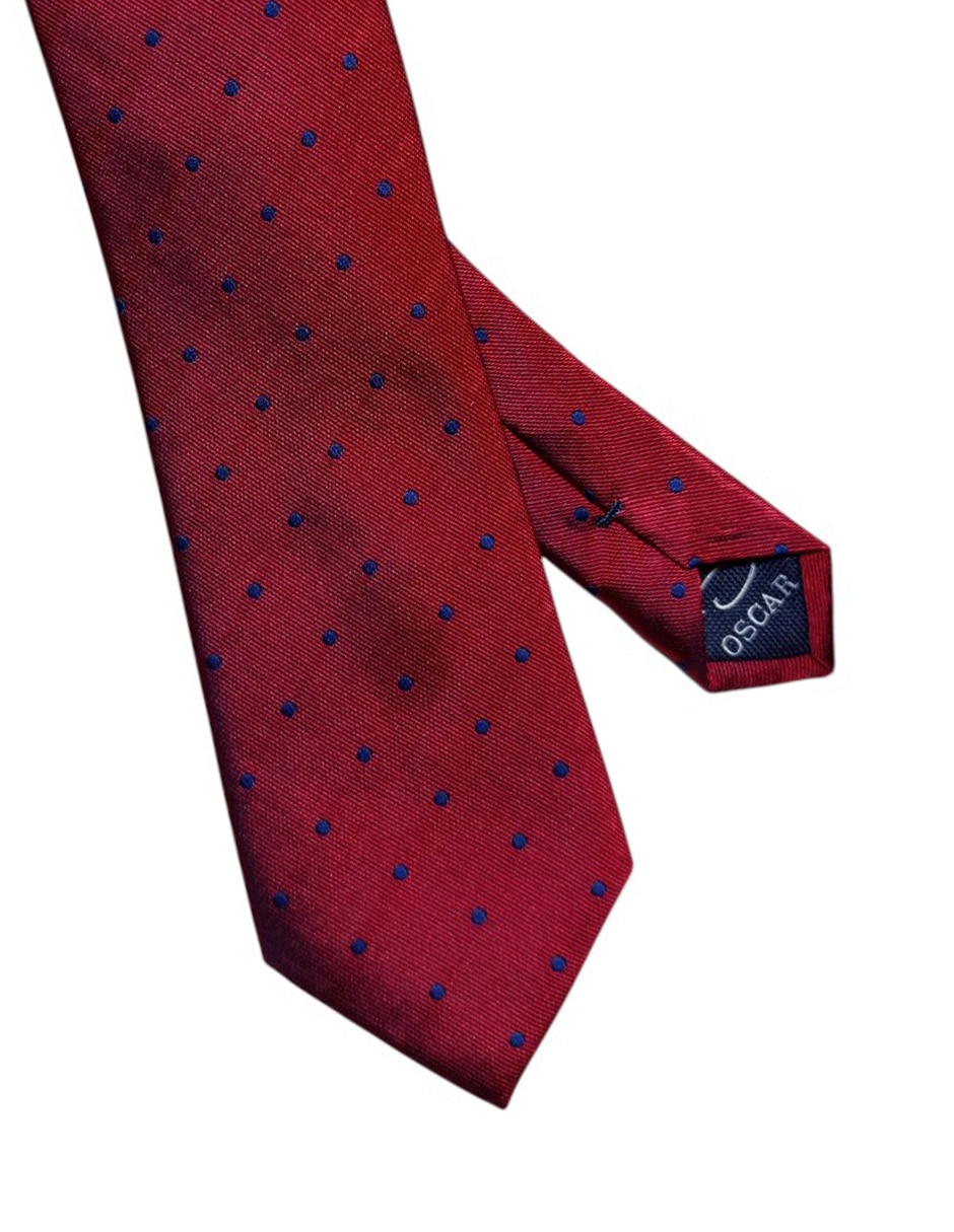 CORBATA O DE LA RENTA LUNARES RE, ROJOS