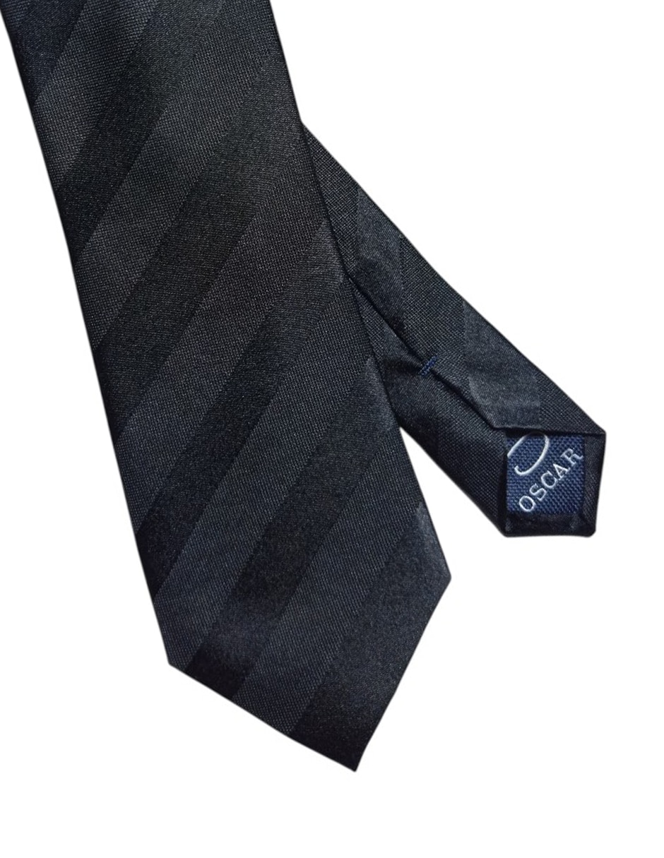 Corbata regular de seda estampada a rayas para hombre 3
