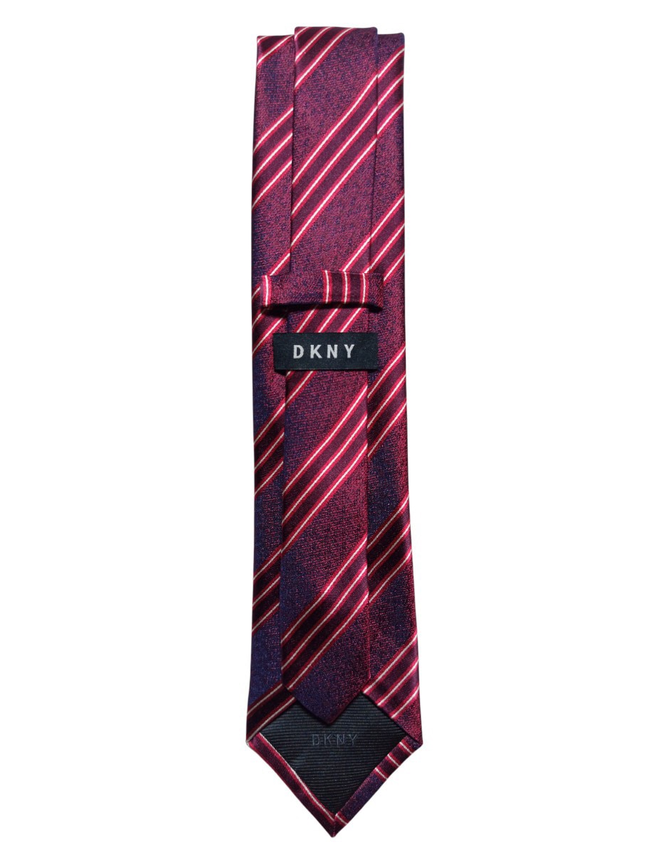 Corbata regular de seda estampado a rayas para hombre 3