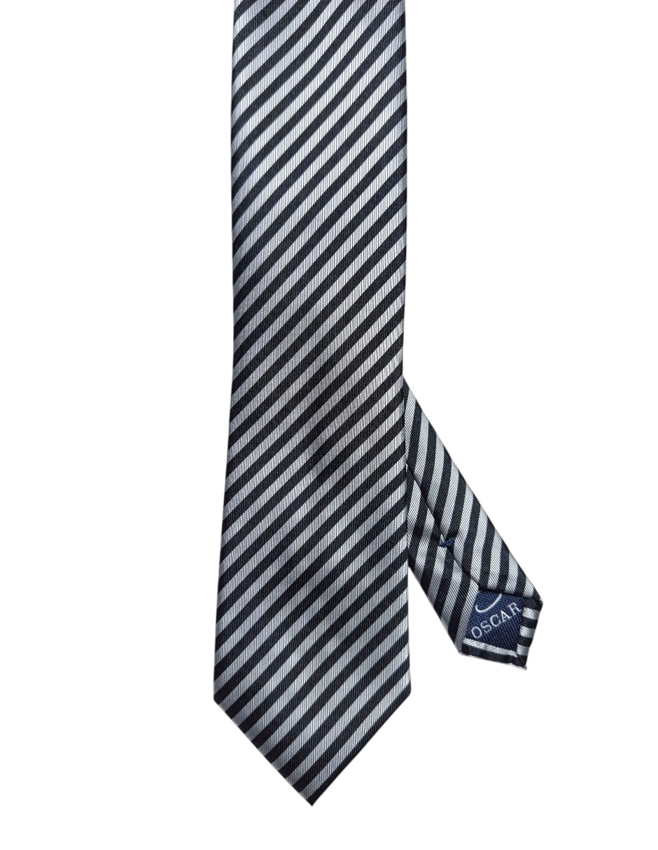 Corbata regular de seda estampado a rayas para hombre Corbata regular de seda estampado a rayas para hombre