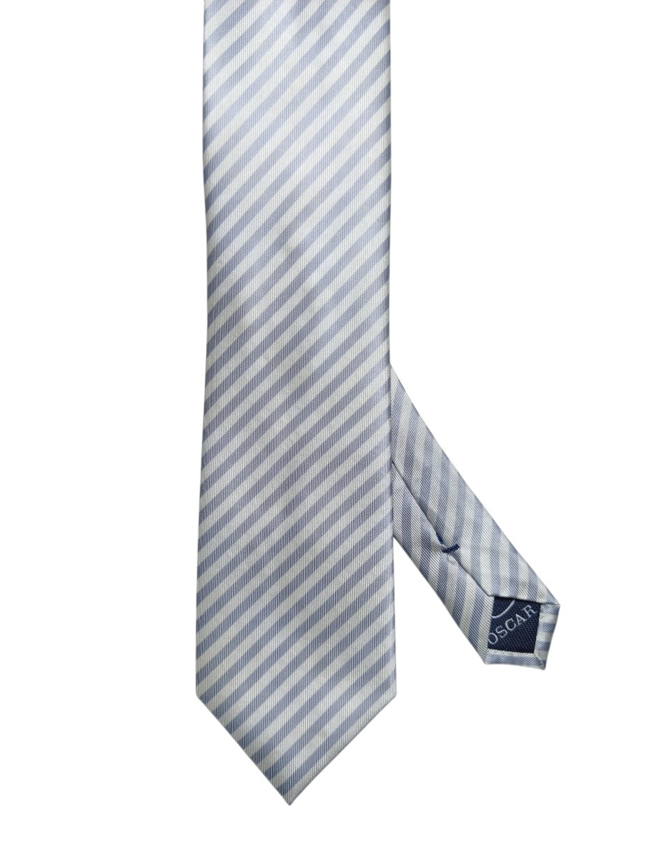 CORBATA O DE LA RENTA A RAYA, PLATEADOS