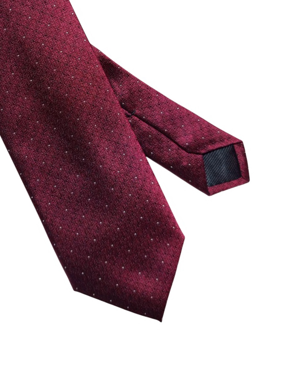 CORBATA DKNY C A CUADROS REGULAR, ROJO