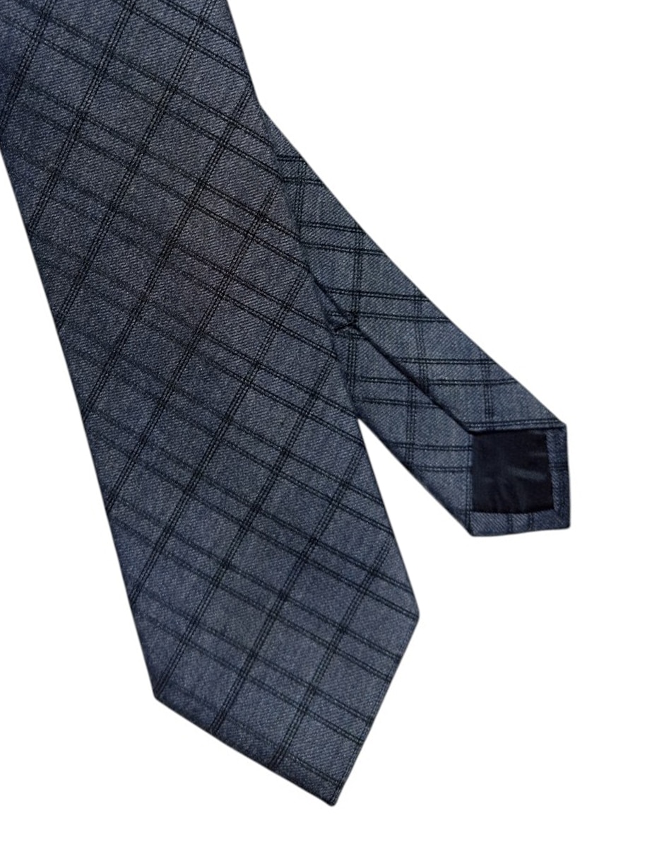 CORBATA KC NY A CUADROS REGULAR , GRIS