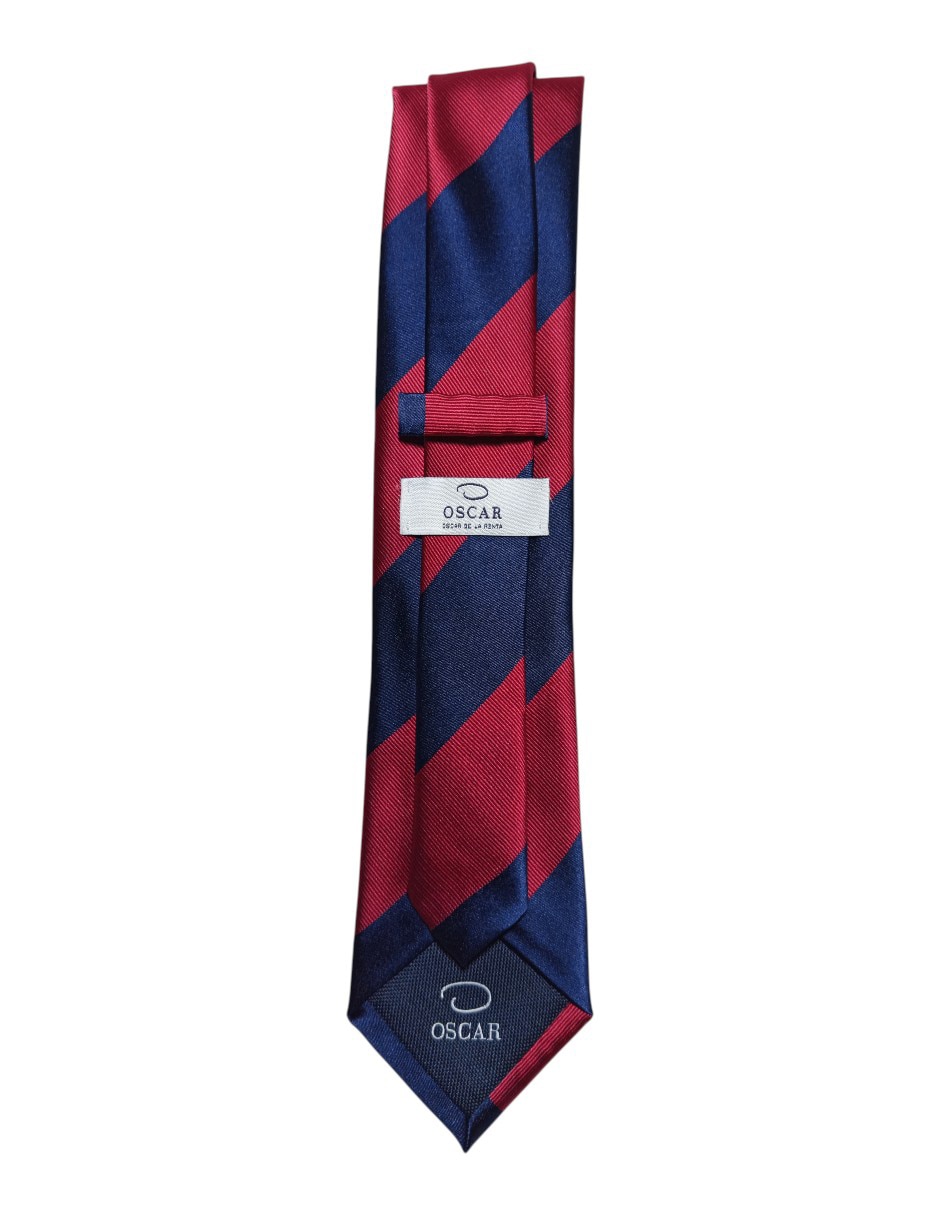 CORBATA O DE LA RENTA A RAYAS RE, ROJOS