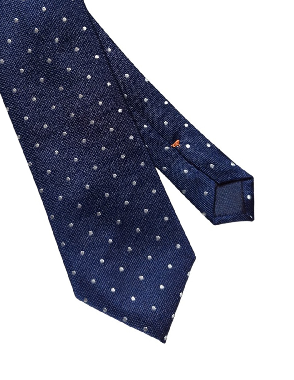 Corbata regular de seda Estampado Lunares para hombre 2