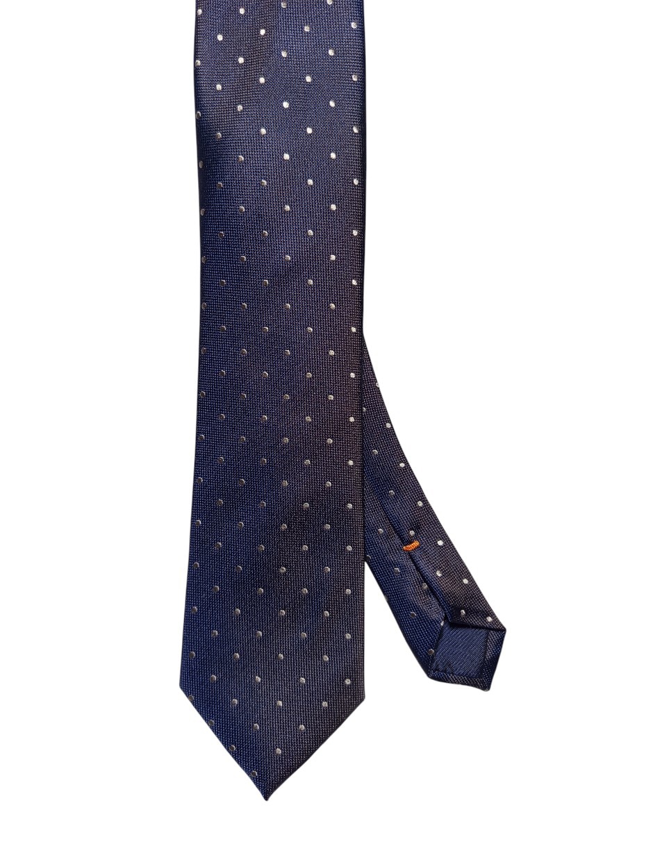 Corbata regular de seda Estampado Lunares para hombre