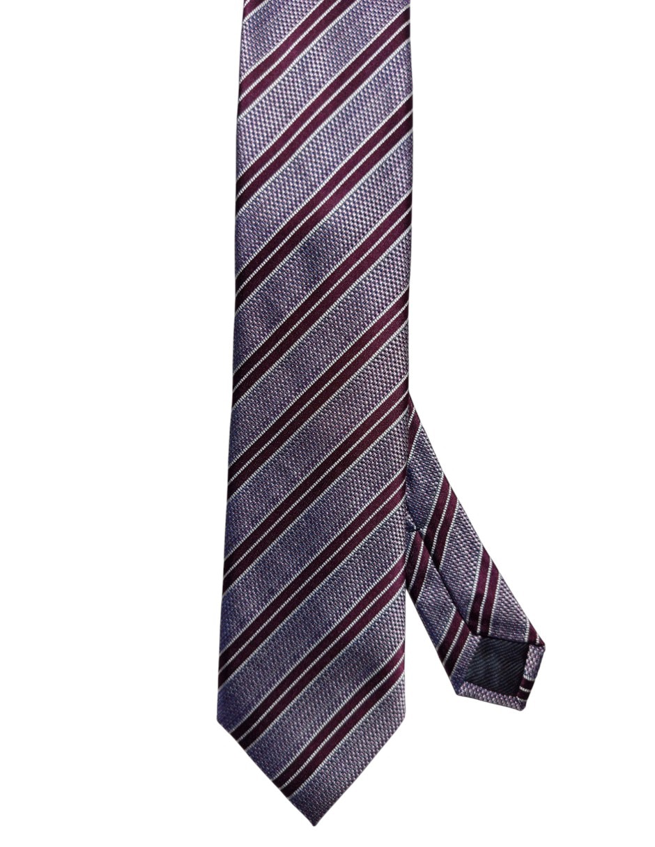Corbata regular de seda estampado a rayas para hombre Corbata regular de seda estampado a rayas para hombre