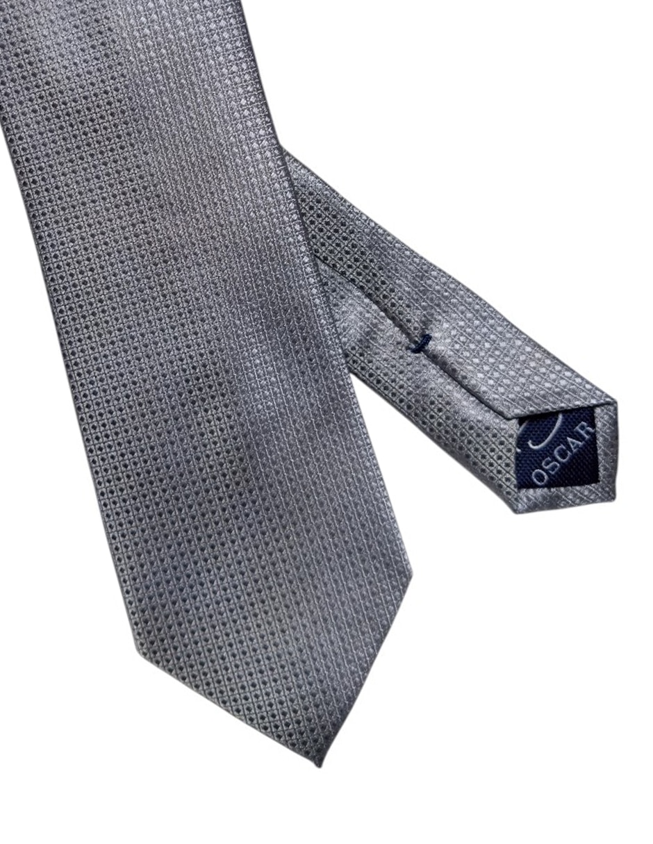 Corbata regular de seda estampado gráfico para hombre 2