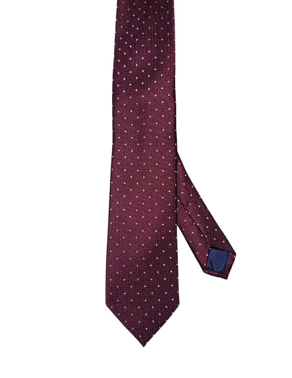 Corbata regular de seda estampado lunares para hombre Corbata regular de seda estampado lunares para hombre