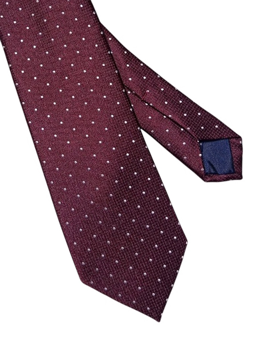 Corbata regular de seda estampado lunares para hombre 3