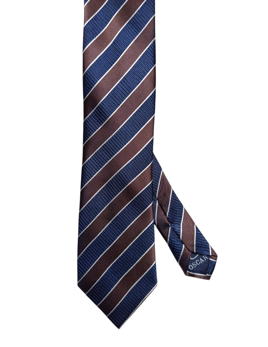 Corbata regular de seda estampado a rayas para hombre Corbata regular de seda estampado a rayas para hombre