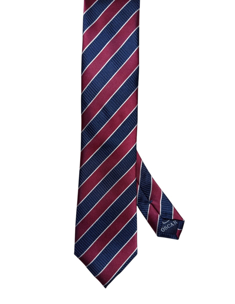 Corbata regular de seda estampado a rayas para hombre Corbata regular de seda estampado a rayas para hombre
