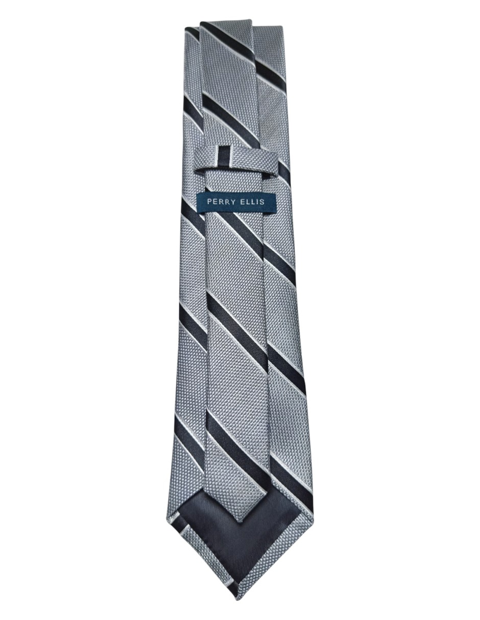 Corbata regular de seda estampado a rayas para hombre 3