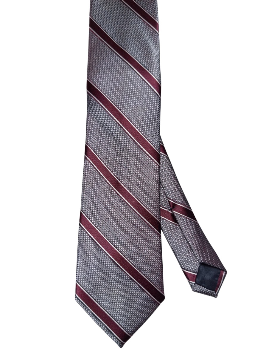 Corbata regular de seda estampado a rayas para hombre Corbata regular de seda estampado a rayas para hombre