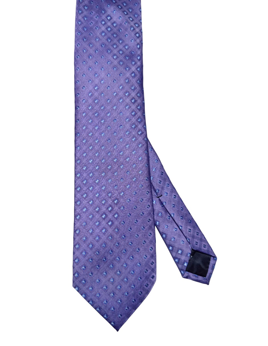 Corbata regular de seda estampado gráfico para hombre