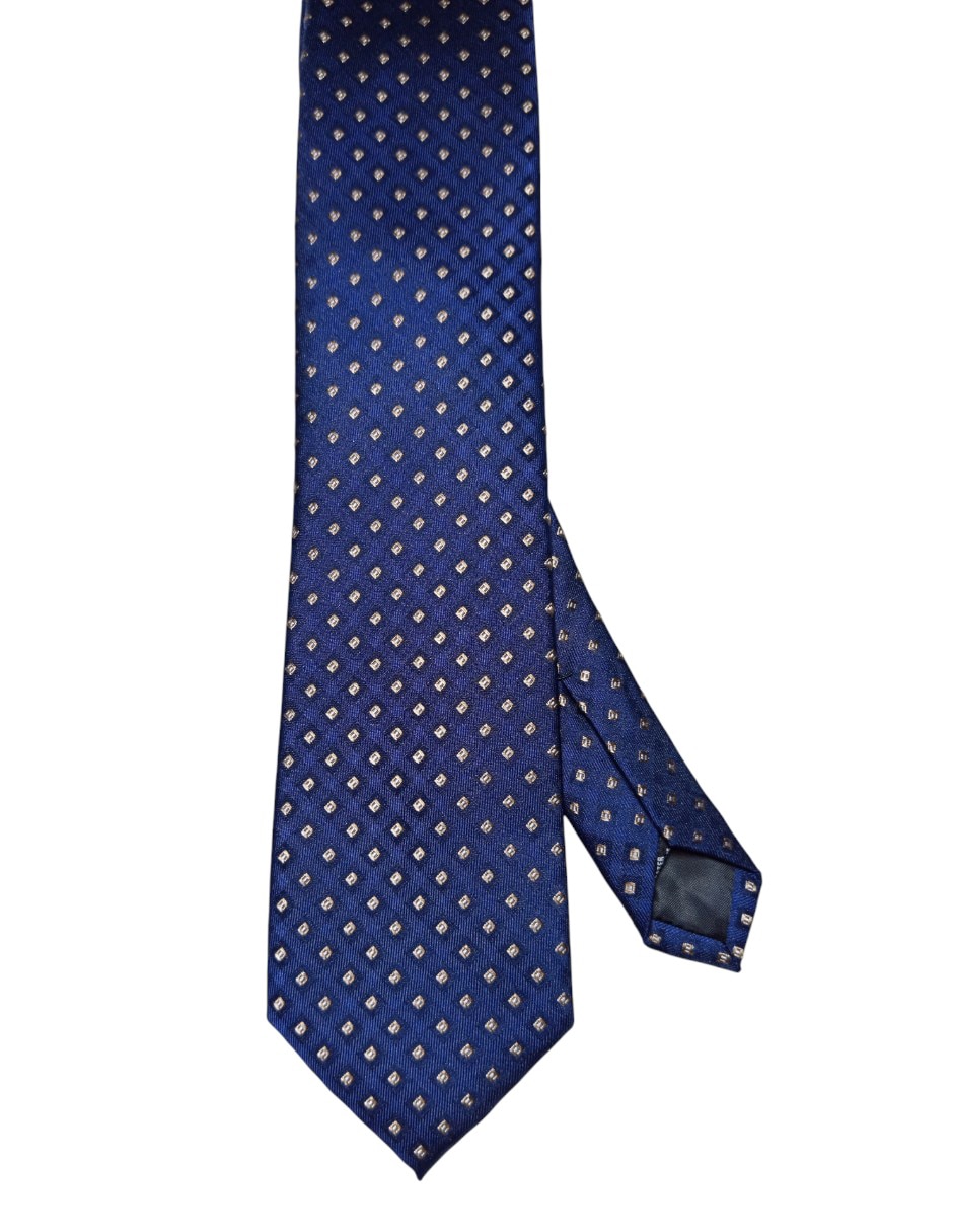 Corbata regular de seda estampado gráfico para hombre