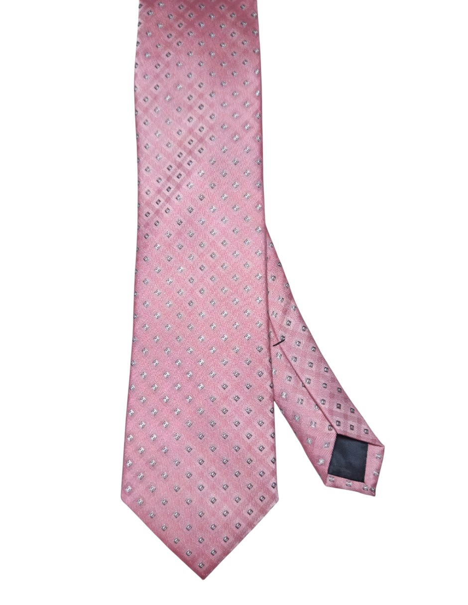 Corbata regular de seda estampado gráfico para hombre