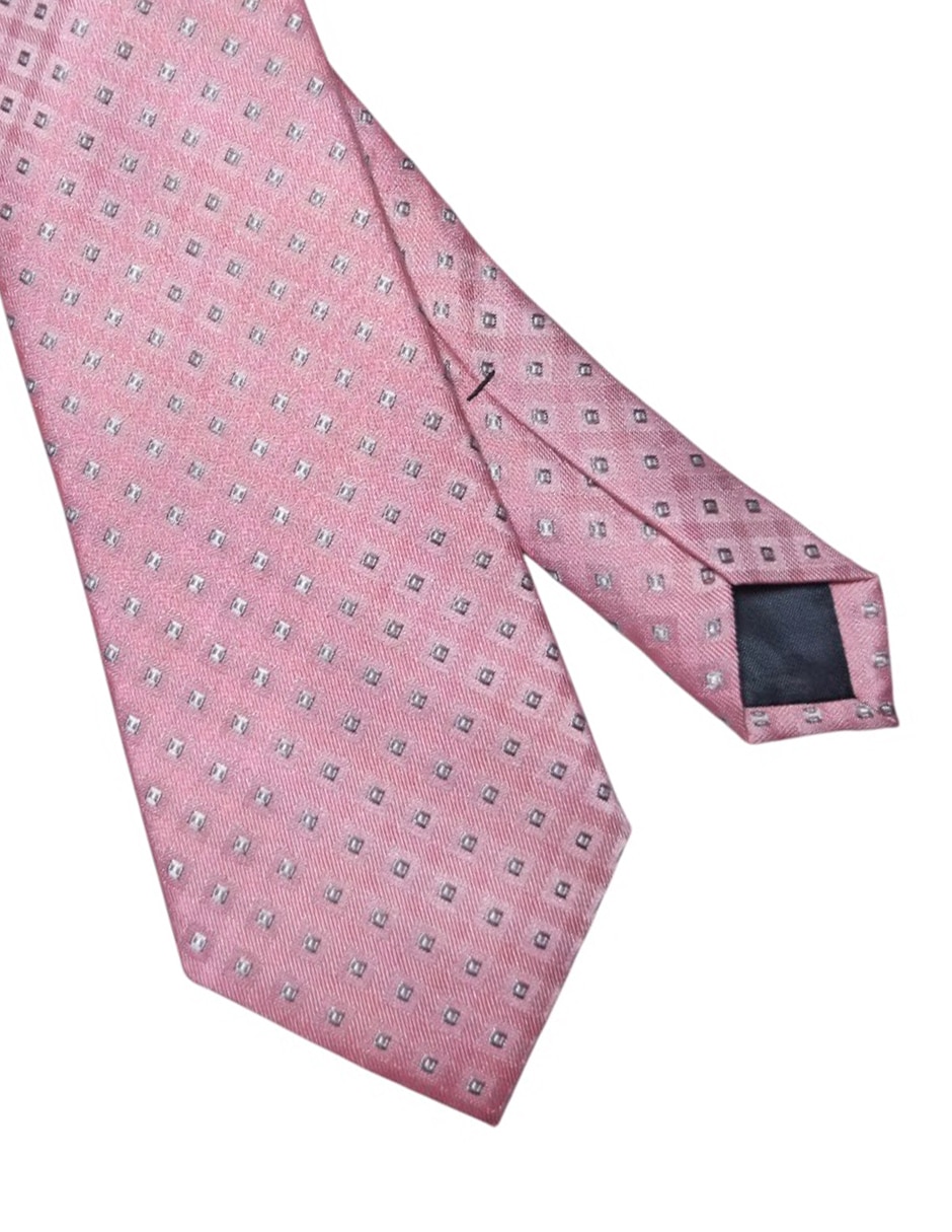 Corbata regular de seda estampado gráfico para hombre 2