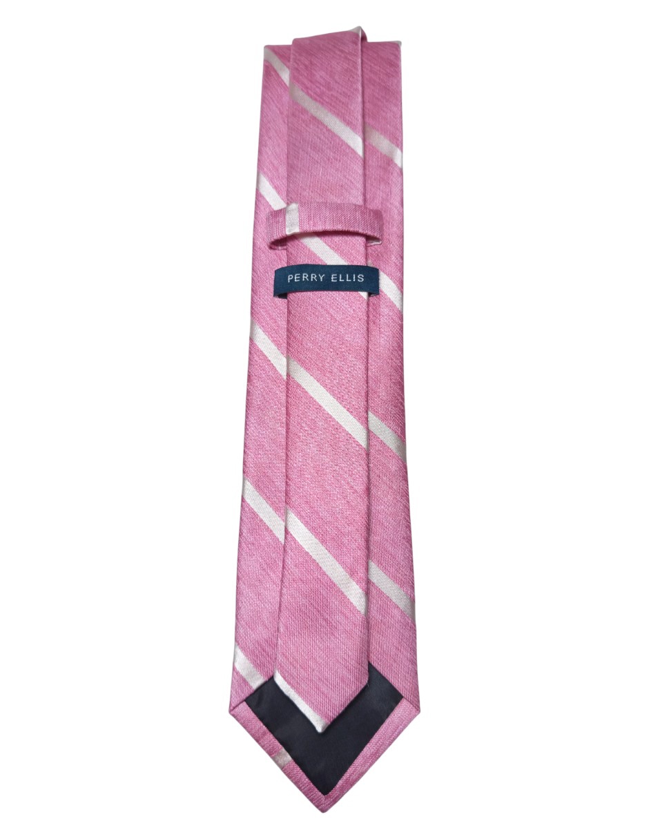Corbata regular de seda estampado a rayas para hombre 3