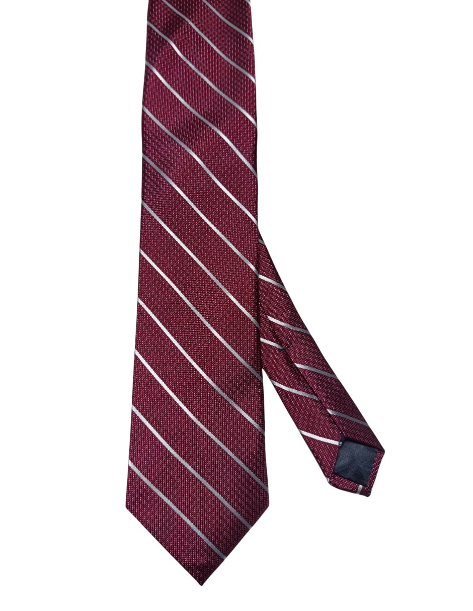 Corbata regular de seda estampado a rayas para hombre Corbata regular de seda estampado a rayas para hombre