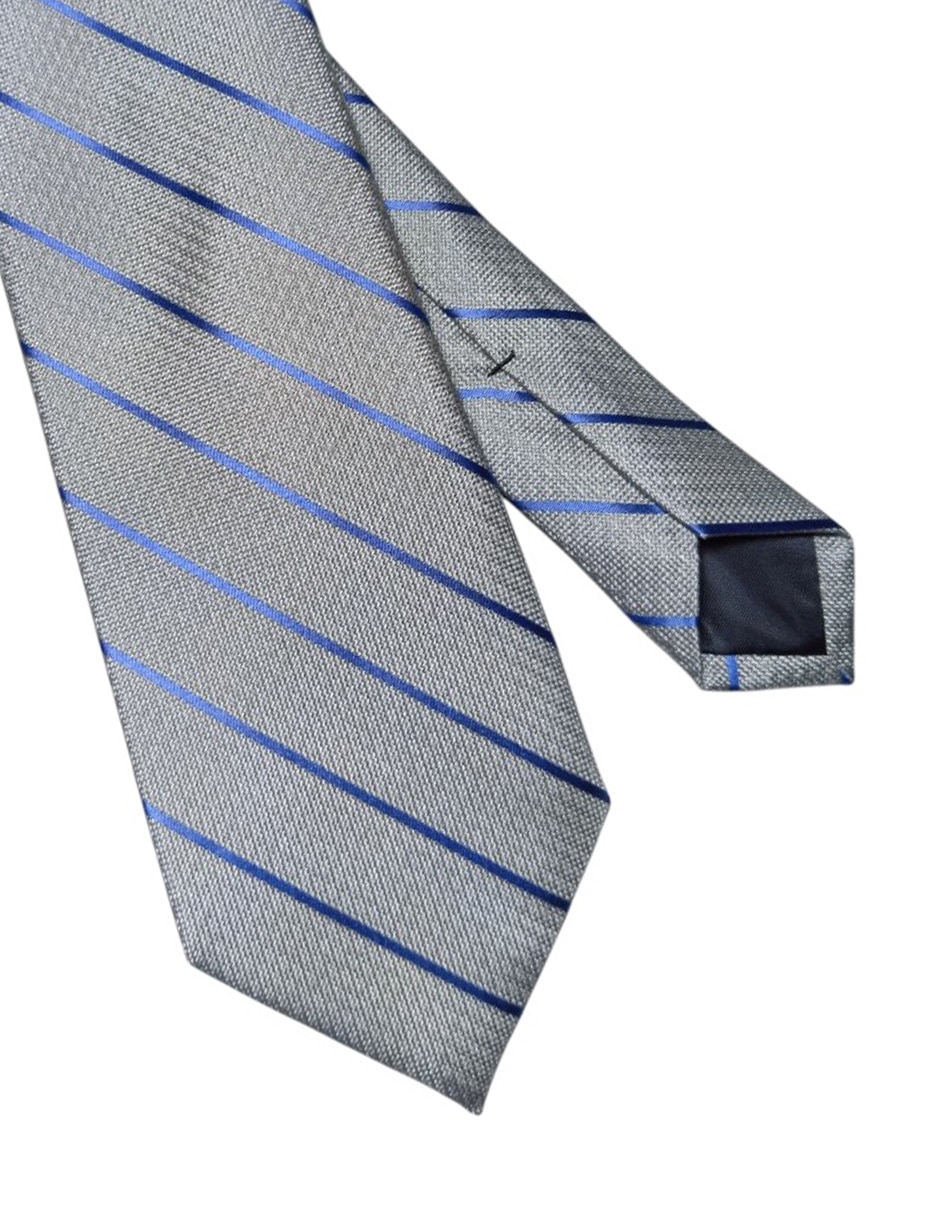 CORBATA PERRY ELLIS A RAYAS , PLATEADOD