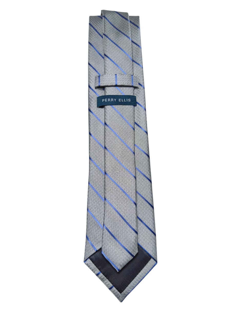 CORBATA PERRY ELLIS A RAYAS , PLATEADOD