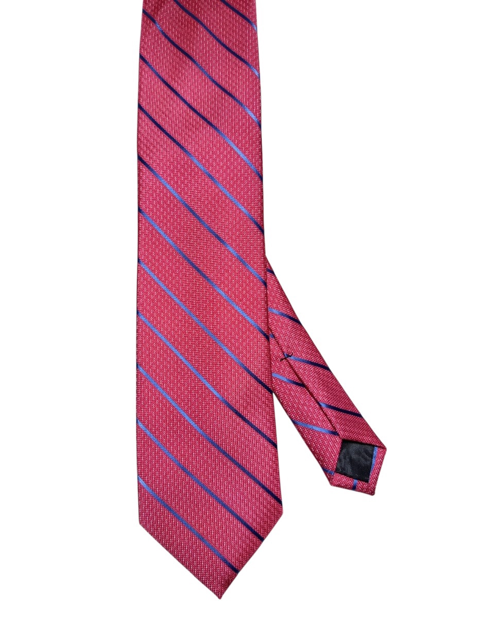 Corbata regular de seda estampado a rayas para hombre Corbata regular de seda estampado a rayas para hombre