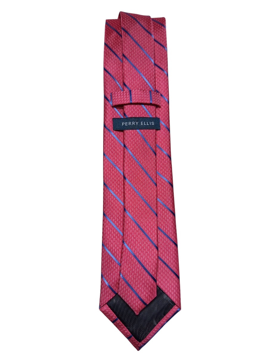 Corbata regular de seda estampado a rayas para hombre 3