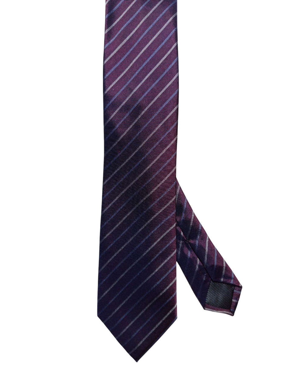 Corbata regular de seda estampado a rayas para hombre Corbata regular de seda estampado a rayas para hombre