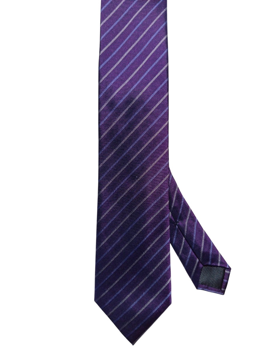 Corbata regular de seda estampado a rayas para hombre Corbata regular de seda estampado a rayas para hombre